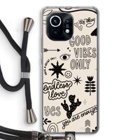 Good vibes: Xiaomi Mi 11 Transparant Hoesje met koord