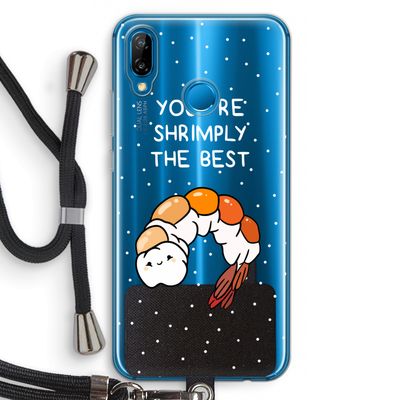 You're Shrimply The Best: Huawei P20 Lite Transparant Hoesje met koord