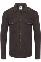 R2 Amsterdam Modern Fit Overshirt groen, Effen