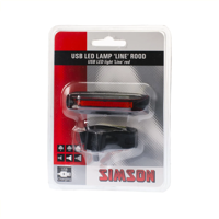Simson koplamp line usb led oplaadbaar zwart op kaart