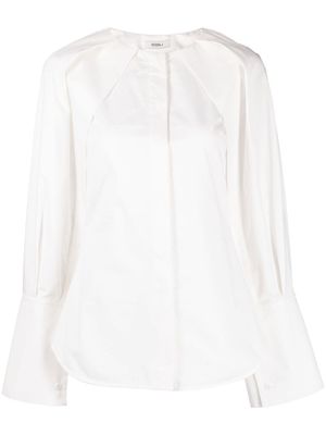 Goen.J blouse à empiècements contrastants - Blanc
