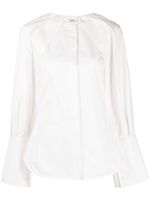 Goen.J blouse à empiècements contrastants - Blanc