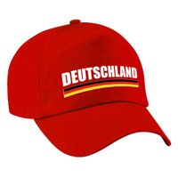 Duitsland/deutschland landen pet/baseball cap rood volwassenen - thumbnail