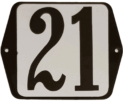 Huisnummer standaard nummer 21 - Warentuin mix