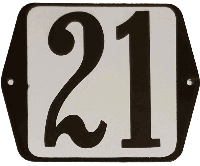 Huisnummer standaard nummer 21 - Warentuin mix