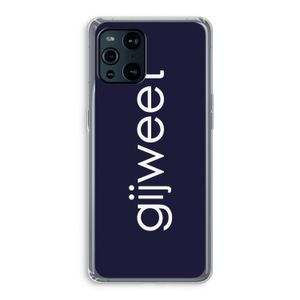 Gijweet: Oppo Find X3 Transparant Hoesje