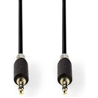 Stereo audiokabel | 3,5 mm male - 3,5 mm male | 1,0 m | Antraciet [CABW22000AT10] - thumbnail