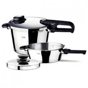Fissler Vitavit Premium snelkookpanset -2 delig 6 L snelkookpan met snelbraadpan