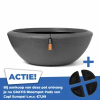 Schaal laag granite Arc d122h46 antraciet