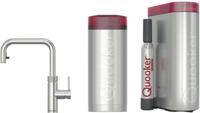 Quooker Flex Square met COMBI+ boiler en CUBE reservoir 5-in-1 kokend water kraan RVS