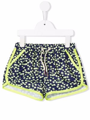 Bonpoint short de bain à imprimé palmier - Bleu