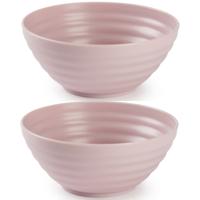 Plasticforte Schaaltjes - 8x - roze - kunststof - 14 x 6.5 cm - kom