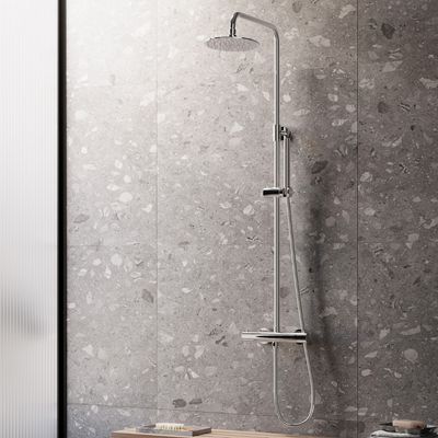 Saniclear Talpa opbouw regendouche chroom 20cm hoofddouche staafhanddouche Saniclear Talpa opbouw regendouche chroom 20cm hoofddouche staafhanddouche