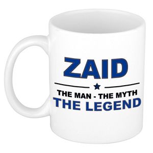 Naam cadeau mok/ beker Zaid The man, The myth the legend 300 ml - Naam mokken