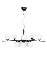 Grote hanglamp zwart met opaalglazen kappen By Rydens Punto