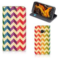 Samsung Galaxy Xcover 4s | Hoesje met Magneet | Zigzag Multi Color