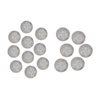 Magneten rond - zelfklevend - grijs - 16x stuks - 10 x 1 en 15 x 1 mm - Hobby artikelen   -