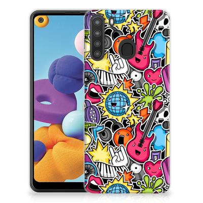 Samsung Galaxy A21 | Sillicone Back Cover | Punk Rock
