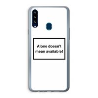 Alone: Samsung Galaxy A20s Transparant Hoesje