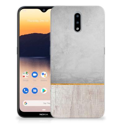 Nokia 2.3 | Bumper Hoesje | Wood Concrete