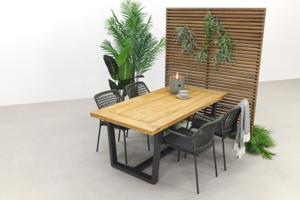 Barista - green/Murano teak - 180x90 cm. - tuinset 5-delig