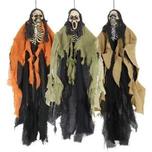 Skelet horror hang decoratie pop - 60 cm - Halloween versiering spoken/geesten poppen