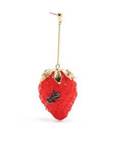 E.M. Strawberry post-back earrings - Rouge