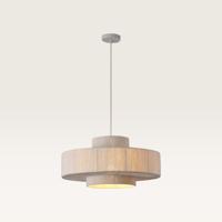 Hanglamp Scandes bianco - Drie lagen van gevlochten katoenen koordjes - Voor binnen - Zonder lichtbron