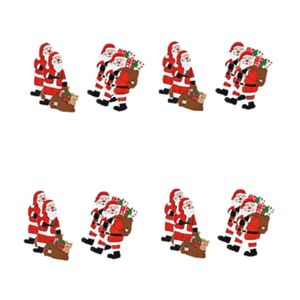 16x stuks houten kersthangers kerstmannen 6 cm kerstornamenten