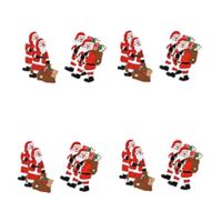 16x stuks houten kersthangers kerstmannen 6 cm kerstornamenten - thumbnail