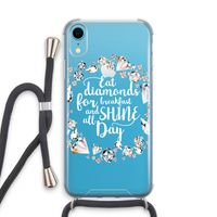 Diamonds: iPhone XR Transparant Hoesje met koord