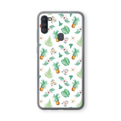 Ananas bladeren: Samsung Galaxy A11 Transparant Hoesje
