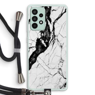 Witte marmer 2: Samsung Galaxy A52s 5G Transparant Hoesje met koord