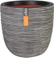 Capi nature bol rib nl kunststof bloempot 54x52 cm antraciet