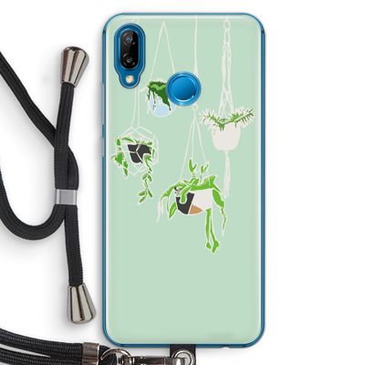 Hang In There: Huawei P20 Lite Transparant Hoesje met koord