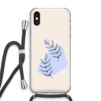 Leaf me if you can: iPhone X Transparant Hoesje met koord