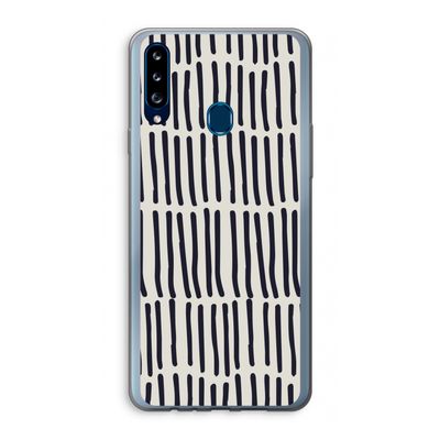 Moroccan stripes: Samsung Galaxy A20s Transparant Hoesje