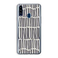 Moroccan stripes: Samsung Galaxy A20s Transparant Hoesje