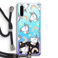 Rainbow Unicorn: Huawei P30 Transparant Hoesje met koord