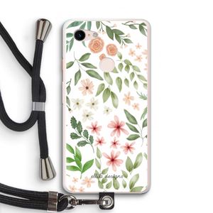 Botanical sweet flower heaven: Pixel 3 XL Transparant Hoesje met koord