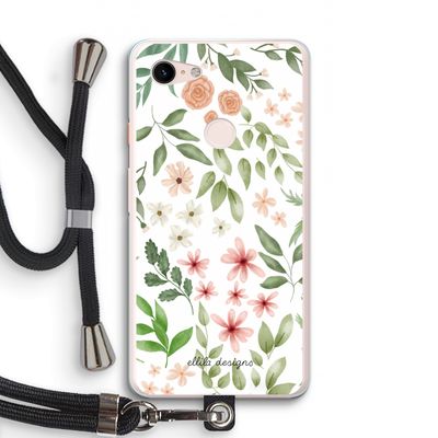 Botanical sweet flower heaven: Pixel 3 XL Transparant Hoesje met koord