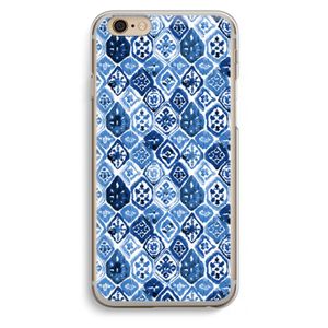 Blauw motief: iPhone 6 / 6S Transparant Hoesje