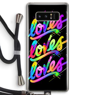 Loves: Samsung Galaxy Note 8 Transparant Hoesje met koord