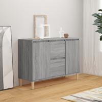 Dressoir 101x35x70 cm bewerkt hout grijs sonoma eikenkleurig