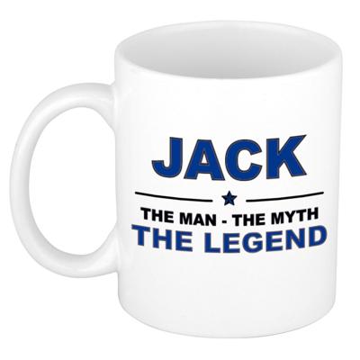 Jack cadeau mok - man myth legend - naam koffiemok - 300 ml - collega - vaderdag