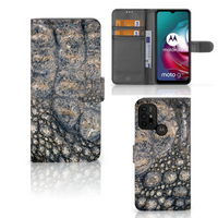 Motorola Moto G10 | G20 | G30 Telefoonhoesje met Pasjes Krokodillenprint