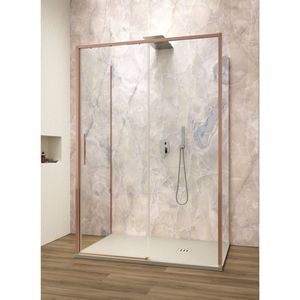 Douchecabine Lacus Torcello Aluminium Helder Glas Rose Gold (alle maten x2 zijwanden)