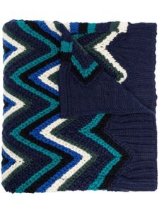 Missoni écharpe à motif zig-zag brodé - Bleu