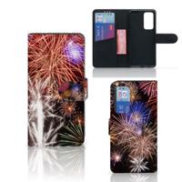 Huawei P40 | Wallet Case | met Pasjes | Vuurwerk