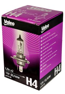 Gloeilamp, verstraler, Gloeilamp, mistlamp, Gloeilamp, koplamp VALEO, Spanning (Volt)12V